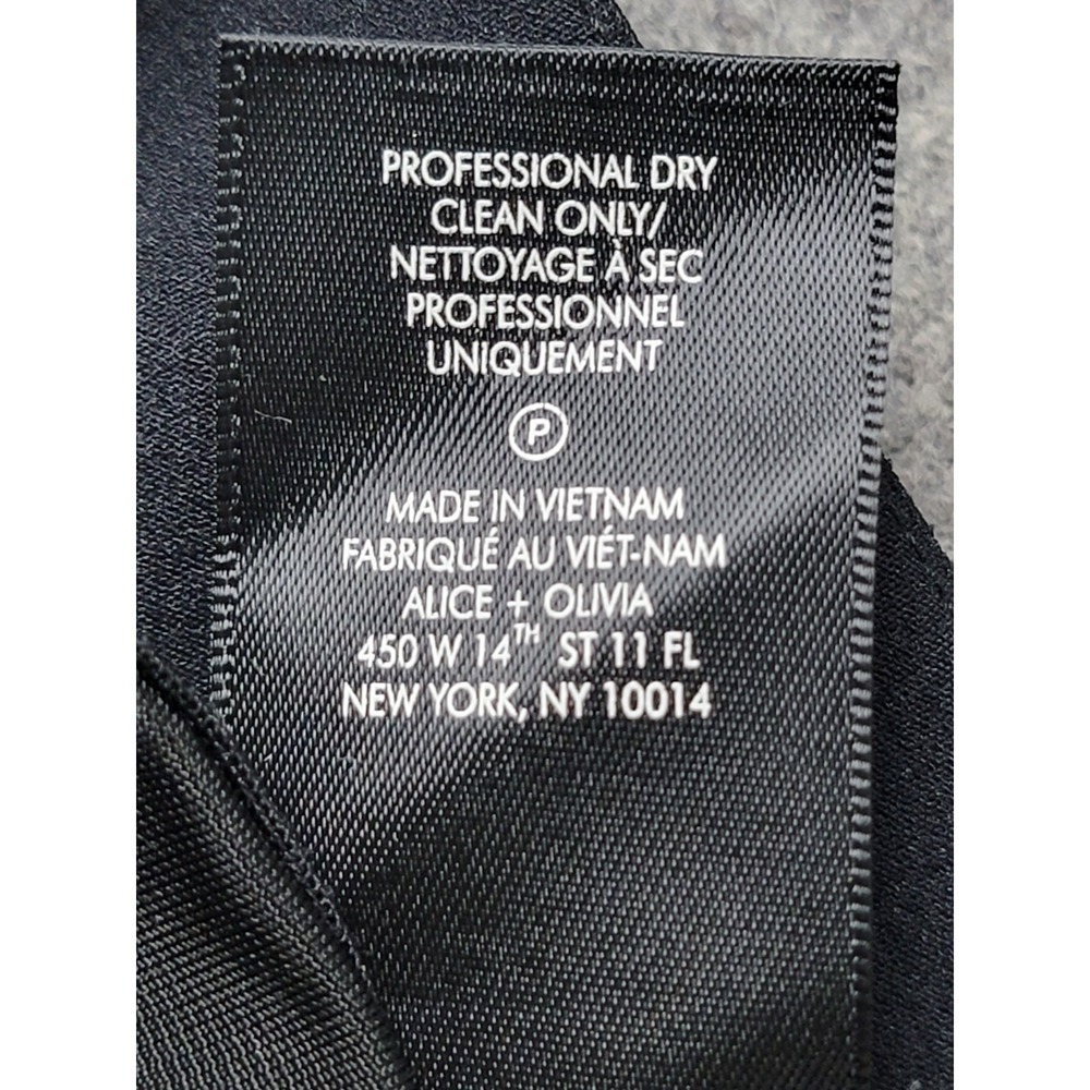 Alice + Olivia Women's Flare Dress Pants Size 4 Black NWT Stretch - Picture 6 of 13